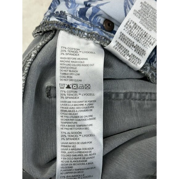 Tommy Bahama Pants Mens 35x32 Gray Flat Front Stretch Chino Casual Relaxed Fit - Picture 10 of 16